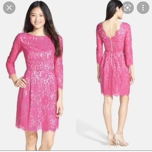 Eliza J Pink Lace Dress